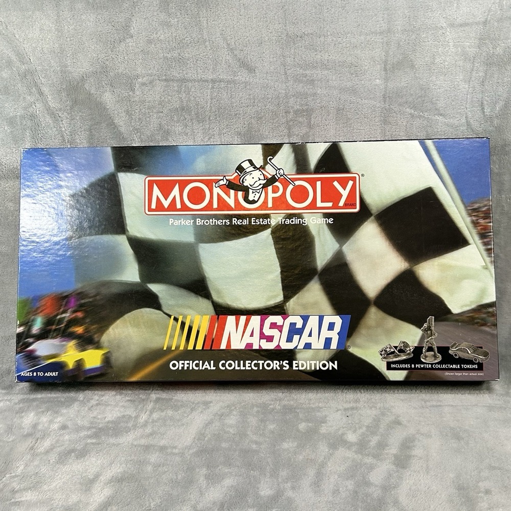 Monopoly NASCAR Official Collectors Edition 1997 Parker Brothers Complete Pewter